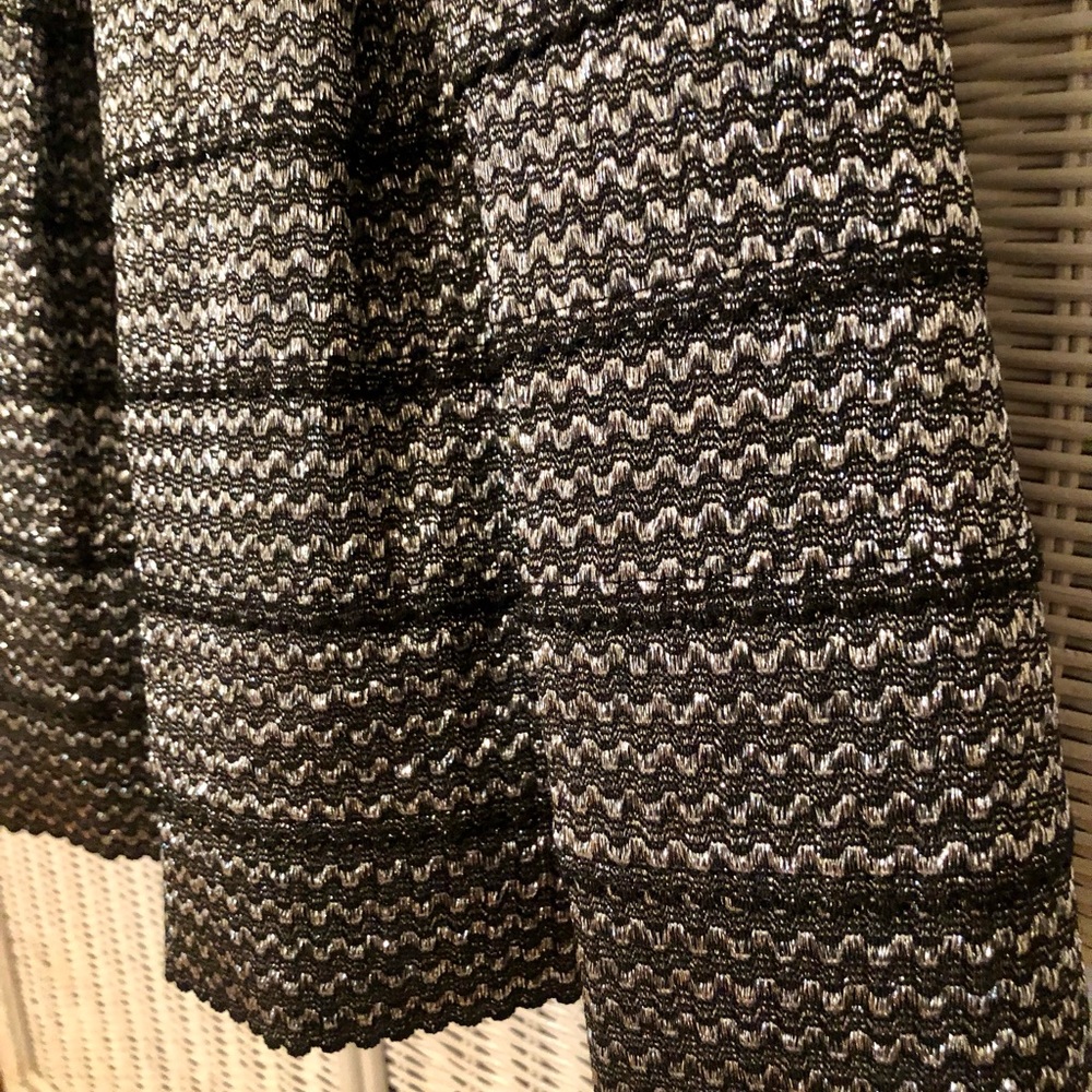 Black and Silver Metallic Skirt